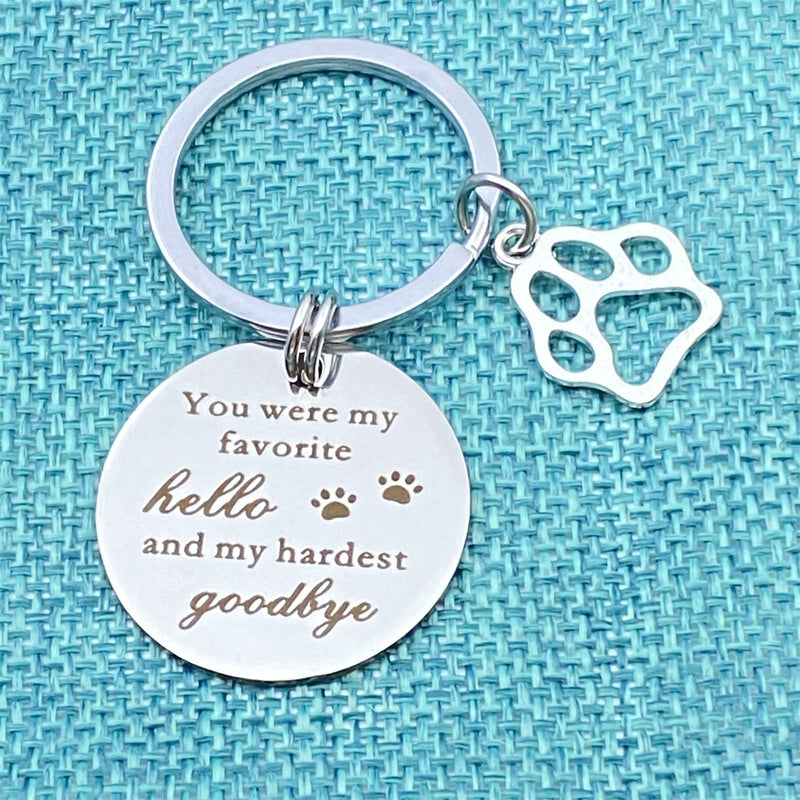 Dog Cat Memorial Gifts Remembrance Keychain Jewelry for Dog Cat Lover Family Loss of Pet Sympathy Condolences Gifts in Memory of Beloved Dog or Cat Pet Lover Owner Puppy Parent Pet Keepsake Key Ring - BeesActive Australia