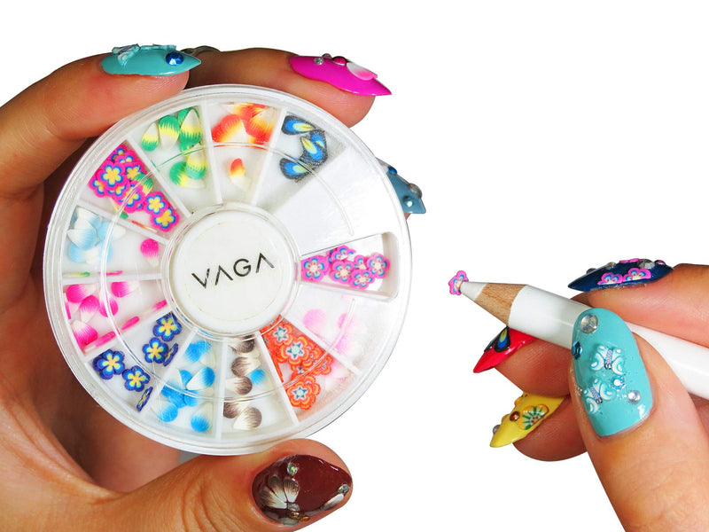 VAGA Fruit Nail Art Slices 120 Designs 1000pc Nail Art Decorations Fruit Slices Nail Art Set - Nails Designs And Decoration Pattern Slices - BeesActive Australia