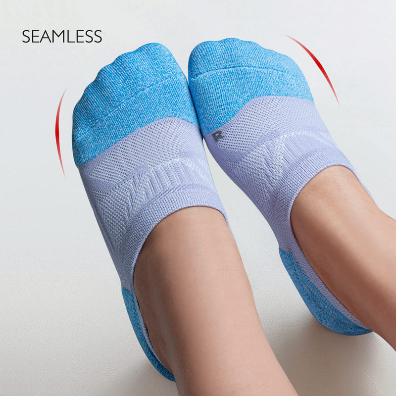 Gonii No Show Socks Womens Athletic Compression Running Low Cut Cushioned Socks 5-Pairs 7-10 5 Pairs Mood Boosting Colors - BeesActive Australia