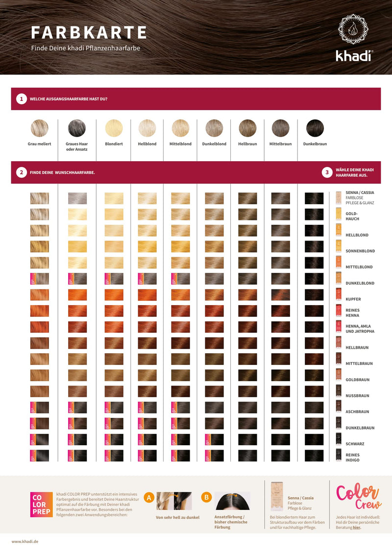 Khadi KH-PHF-11-DE Pure Henna Plant Hair Colour 100 g I Hair Colour Orange Red Copper Red I Natural Hair Colour 100% - BeesActive Australia