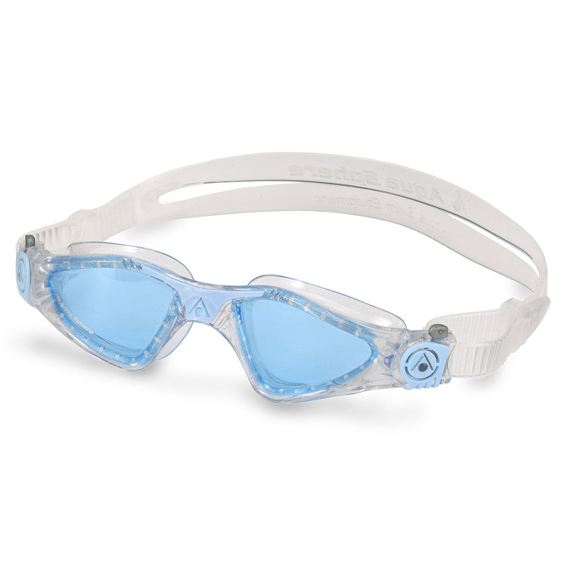 Aqua Sphere Kayenne Ladies Swimming Goggles - Made in Italy - UV Protection Anti Fog Swim Goggles for Women Blue Lens / Powder Blue - BeesActive Australia