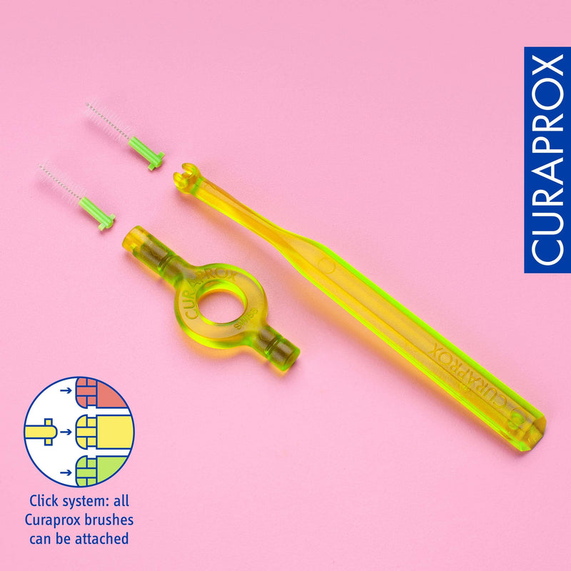 Curaprox CPS 011 Prime Refill Interdental Brushes, Lime Green, 8 Count - 8 x 1.1mm - 5mm Internal Toothbrushes. - BeesActive Australia