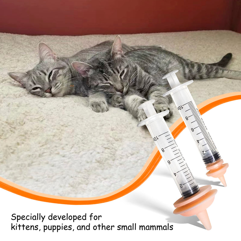 Pet Feeding Nipple for Kitten and Puppy Silicone Feeding Pacifier for Pets and Wildlife - Includes Mini, Original, Medium, Large, Double 1-10ml Oring Syringe - BeesActive Australia
