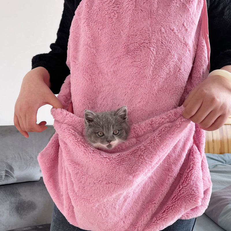 Pet Carrier Sleeping Bag Pet Carrier Bag Small Dog Cat Sling Accompany Carrier Bag Hands Free, Soft and Breathable Shoulder Back Pink - BeesActive Australia