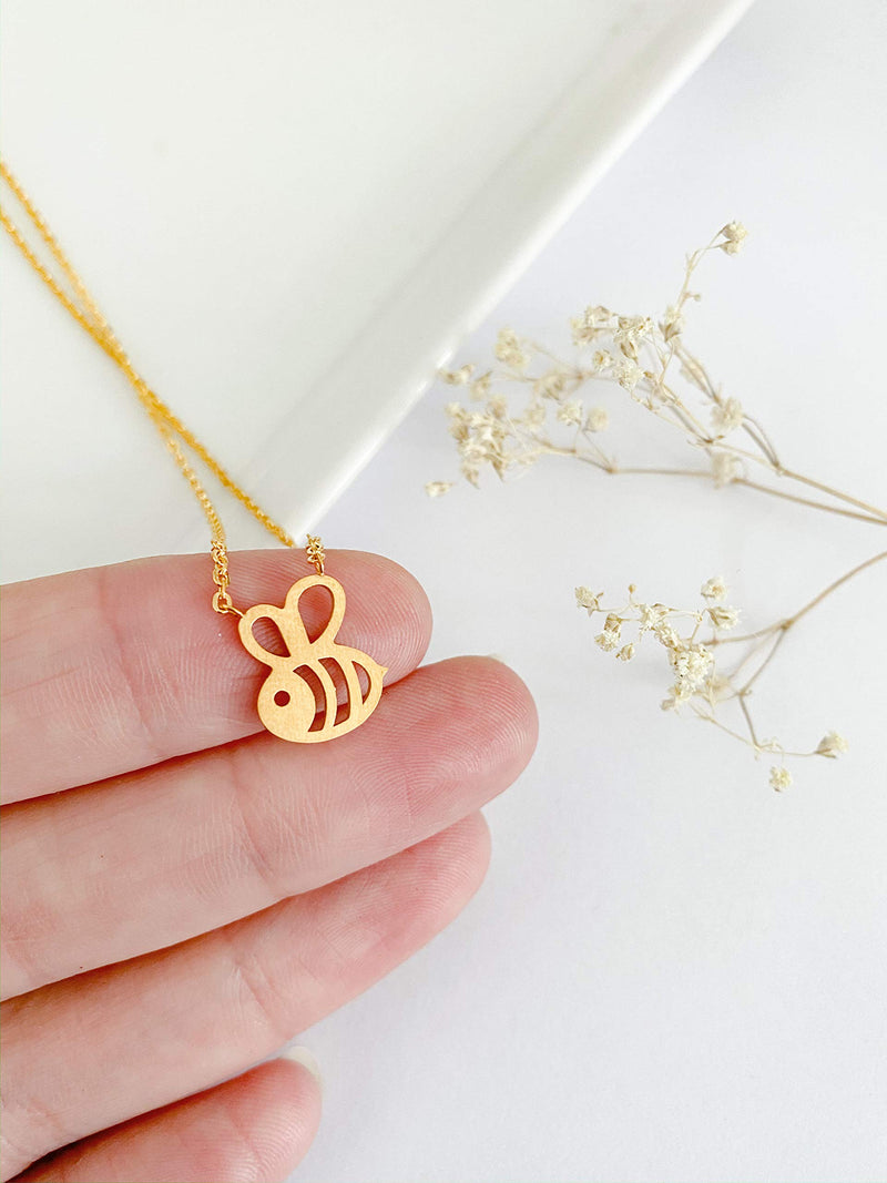 Altitude Boutique Bumble Bee Necklace, Honey Bee Hive Necklace for Women (Silver, Gold) - BeesActive Australia