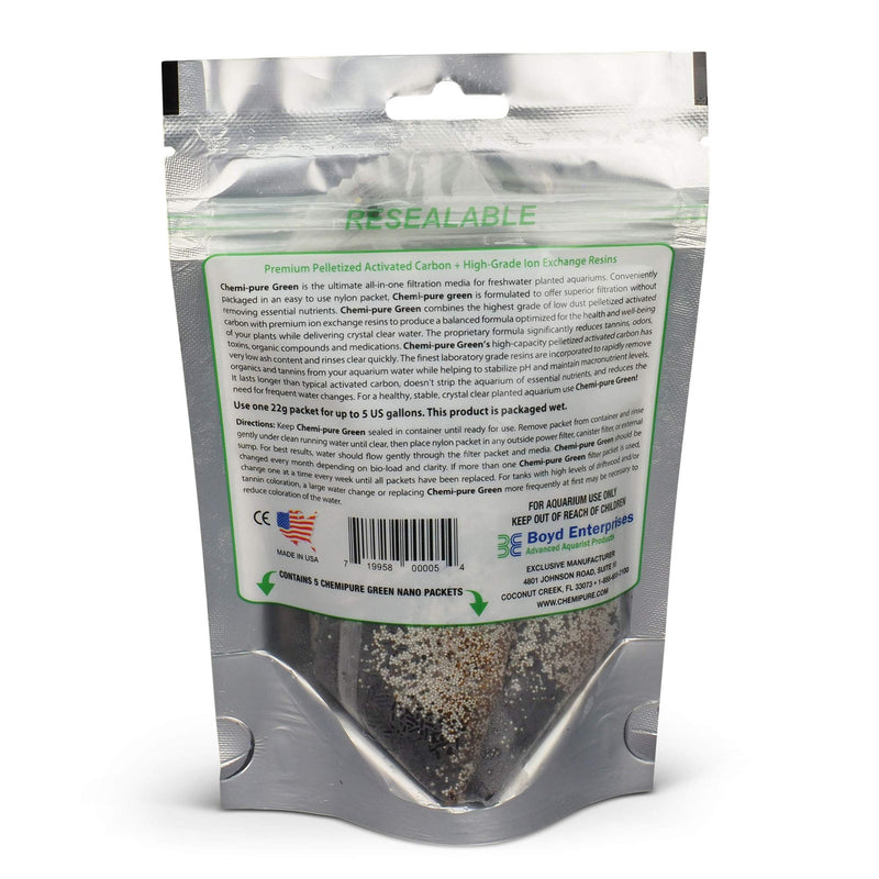 Boyd Enterprises CPGNnano5 Chemi-Pure Green Nano 5 Pack Aquarium Filtration 110 G - BeesActive Australia