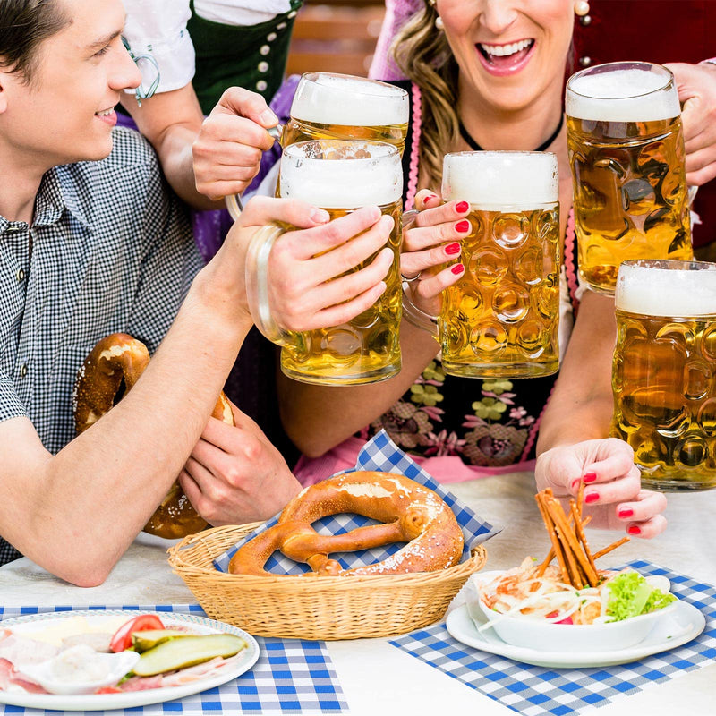 Epakh 100 Pcs Deli Paper Sandwich Checkered Paper Oktoberfest Food Wrapping Grease Resistant Liner Papers Wax Paper Sheets Carnival Oktoberfest Decor Barbecues Picnics 12 x 10 Inch (Blue and White) Blue and White - BeesActive Australia