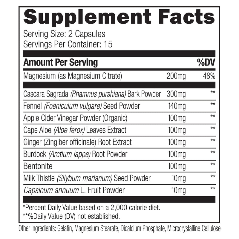 UMZU zuPOO - Colon Cleanse & Gut Support Supplement, Healthy Waste Elimination and Bowel Movements, Vitamins, Minerals, Herbs, Barks Blend, 7-Day Cycle, Bloating Relief - (15 Day Supply 30 Capsules) - BeesActive Australia