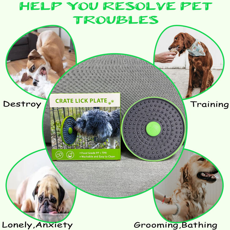 Dog Crate Toy Training Tool for Reduce Anxiety,Dog Treat Dispenser for Pet Behavior Training Aid,Secures to Crate Peanut Butter Toy,Puppy Crate Treat Holder Dog Kennel Therapy Training Slow Feeder Toy Z_Lick Mat - BeesActive Australia