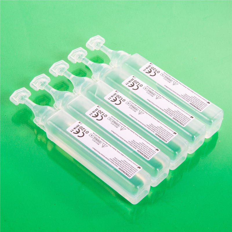 5X Sterile Sterowash Eye Wash Pods 20ml Refill Emergency Wound Irritation Solution First Aid 2018 Expiry - BeesActive Australia