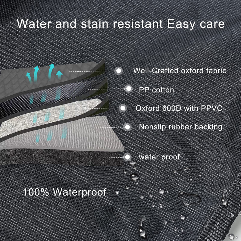 Ajxn Dog Back Seat Cover Protector Waterproof Scratchproof Hammock for Dogs Backseat Protection Against Dirt and Pet Fur Durable Pets Seat Covers for Cars and SUVs Pack-1 (Black) - BeesActive Australia