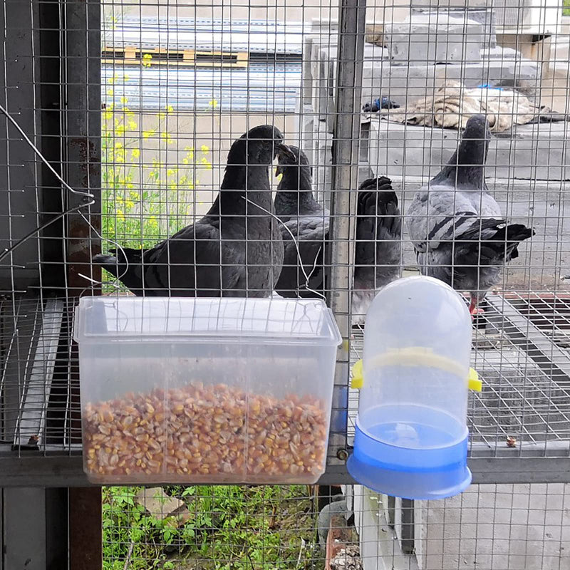 Automatic Pigeon Bird Feeder - 1-Pack Parrot Feeder Cage Accessories Supplies for Parakeet Canary Cockatiel Finch (Three Hole) - BeesActive Australia