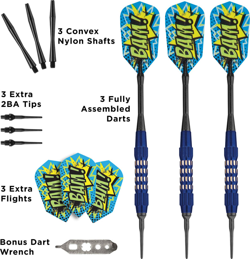 [AUSTRALIA] - Viper GLD Comix Soft Tip Darts 18 Gram Blue (BAM) 
