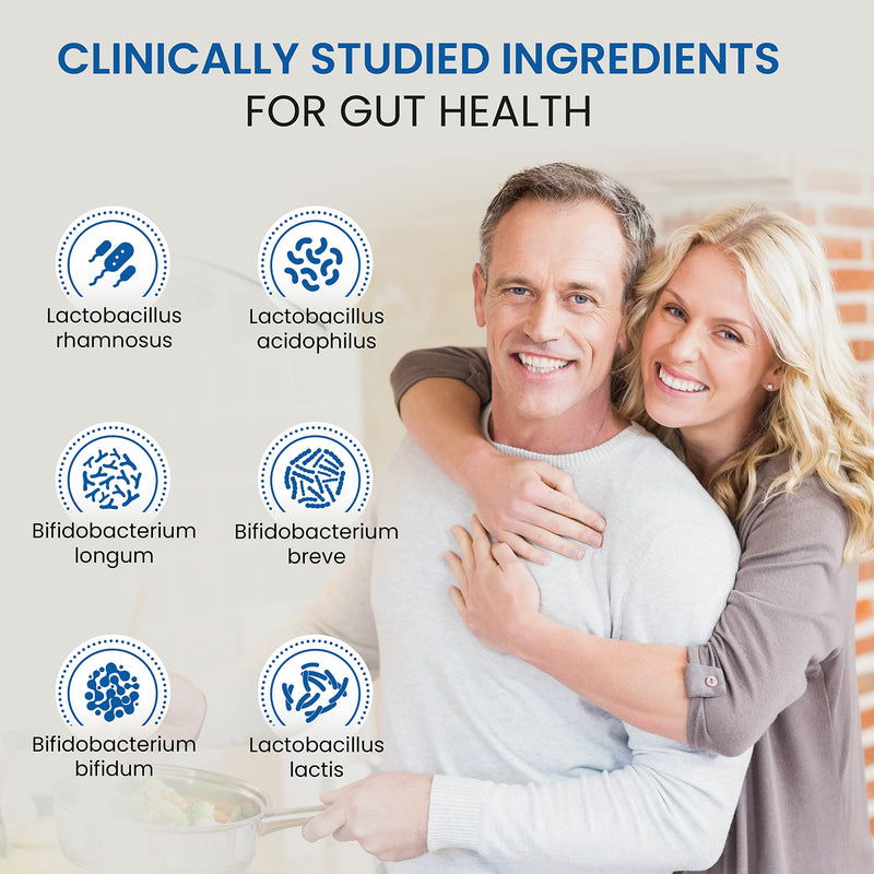 Advanced Probiotics for Gut Health | Scientifically Formulated Pre & Probiotic Gut Health Supplements | 60 Specialised Capsules with 5 Billion Bacterial Cultures, 100 Billion CFU/g Source | Made in UK - BeesActive Australia