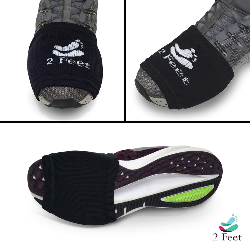 2 FEET Socks for Dancing on Smooth Floors, Dance Socks Over Sneakers, Smooth Pivots and Turns on Wood Floors, 1 Pair Pack Black - BeesActive Australia