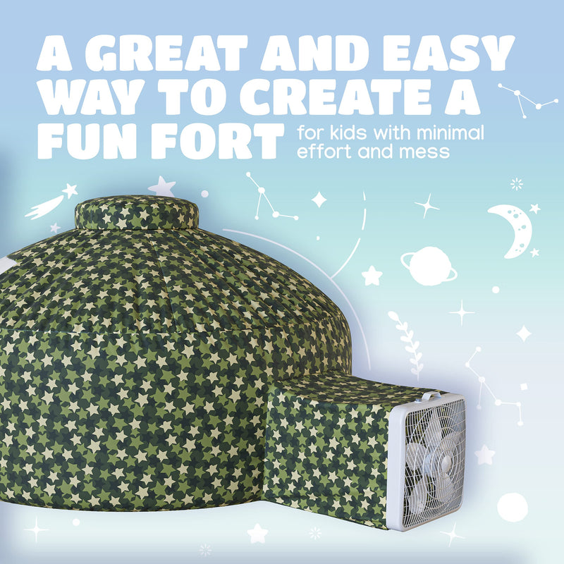 Skywin Air Tent Fort Playhouse for Kids - Inflatable Kids Fort Sets Up and Stores Away in Seconds (Fan NOT Included) (Camo) - BeesActive Australia