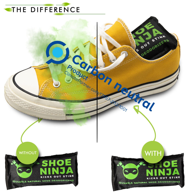 Shoe Deodorizer, Bamboo Charcoal Shoe Odour Eliminator Bags, Foot Deodorant Inserts - 2 Pack of Shoe Fresheners with Nail Clippers - BeesActive Australia