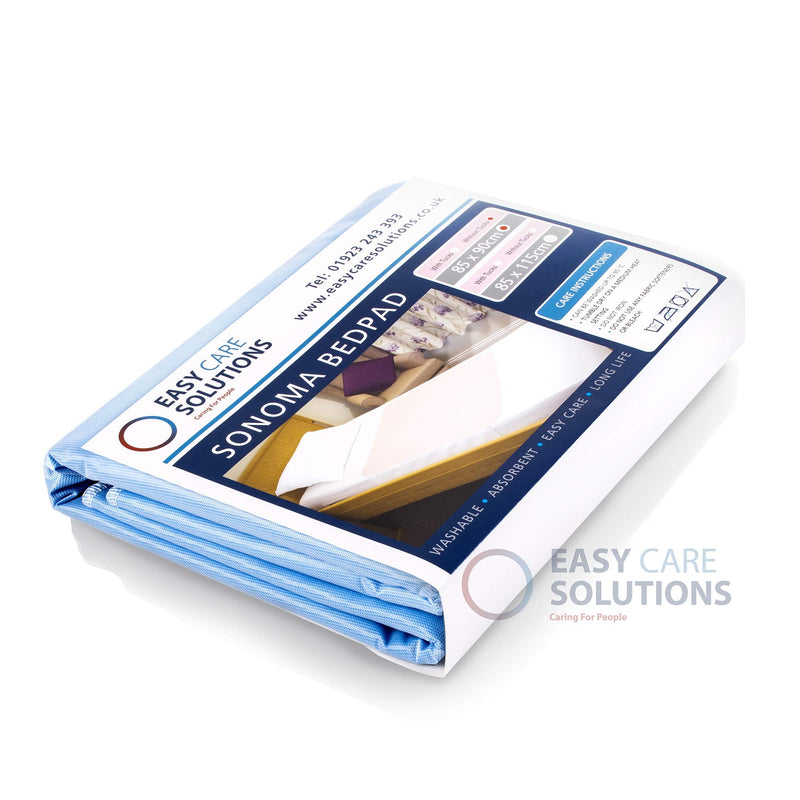 Easy Care Solutions | Washable Bed Pad Protector | Without Tucks/Flaps | 85 cm x 90 cm | 3 litres Absorbency | Reusable Pink Bed Pads| - BeesActive Australia