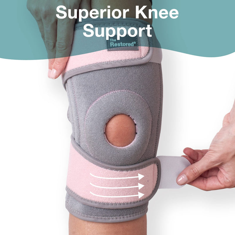 The Restored ContourFIT Knee Brace for Women - Adjustable Knee Brace Support - Knee Support for Running, Walking and Joint Pain Relief - Running Knee Support for Women - Runners Knee Brace - Pink 1 Count (Pack of 1) - BeesActive Australia