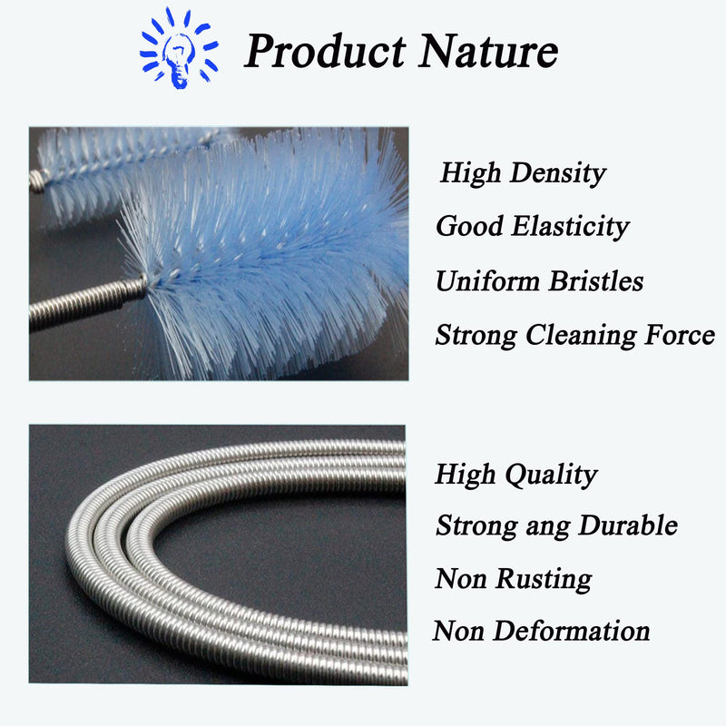 ZLMC Aquarium Filter Brush Long Brush Flexible Double Ended Bristles for Fish Tank or Home Kitchen - BeesActive Australia