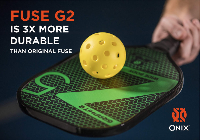 [AUSTRALIA] - Onix Fuse Outdoor Pickleball Balls (Yellow) Fuse G2 - 3 Pack 