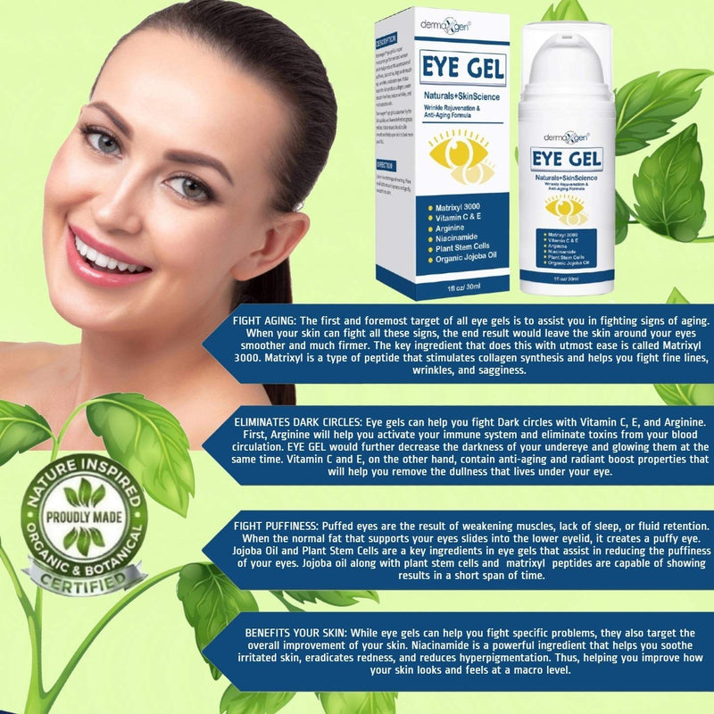 EYE GEL + Firming Eye Gel Treatment for Dark Circles, Puffy Eyes, Crow's Feet, Fine Lines & Under Eye Wrinkles - BeesActive Australia