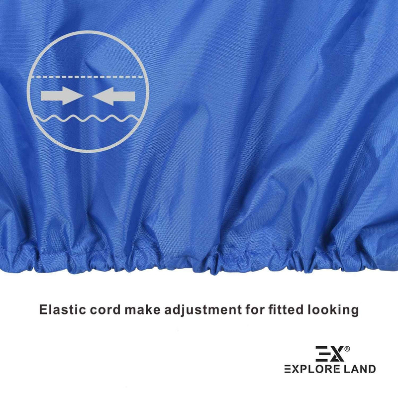 Explore Land Outboard Motor Cover - Waterproof 600D Heavy Duty Boat Engine Hood Covers - Fit for Motor 25-50 HP, Blue - BeesActive Australia