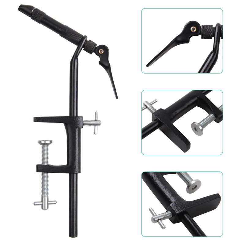 Fly Tying Tools Kit, Fly Tying Vise, Fly Tying Bobbin Thread, Whip Finisher Knotter, Fly Tying Bodkin, Hackle Plier, Fly Fishing Starter Kit Rotary Fly Tying Vise - BeesActive Australia