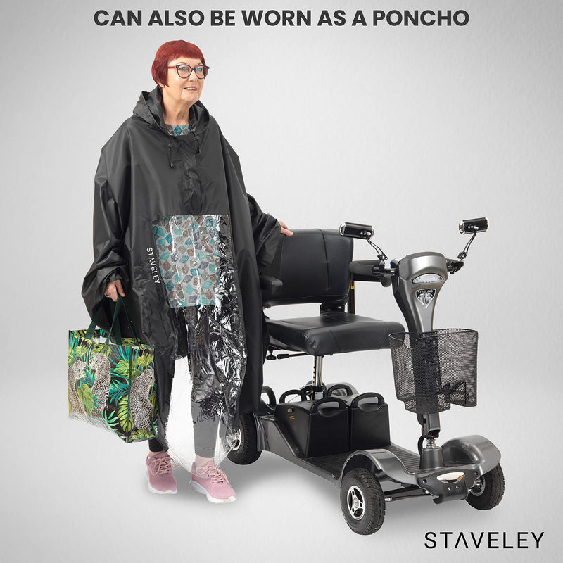 Staveley Large Mobility Scooter Cape | Waterproof Rain Poncho Cover for Electric Scooters and Wheelchair - BeesActive Australia