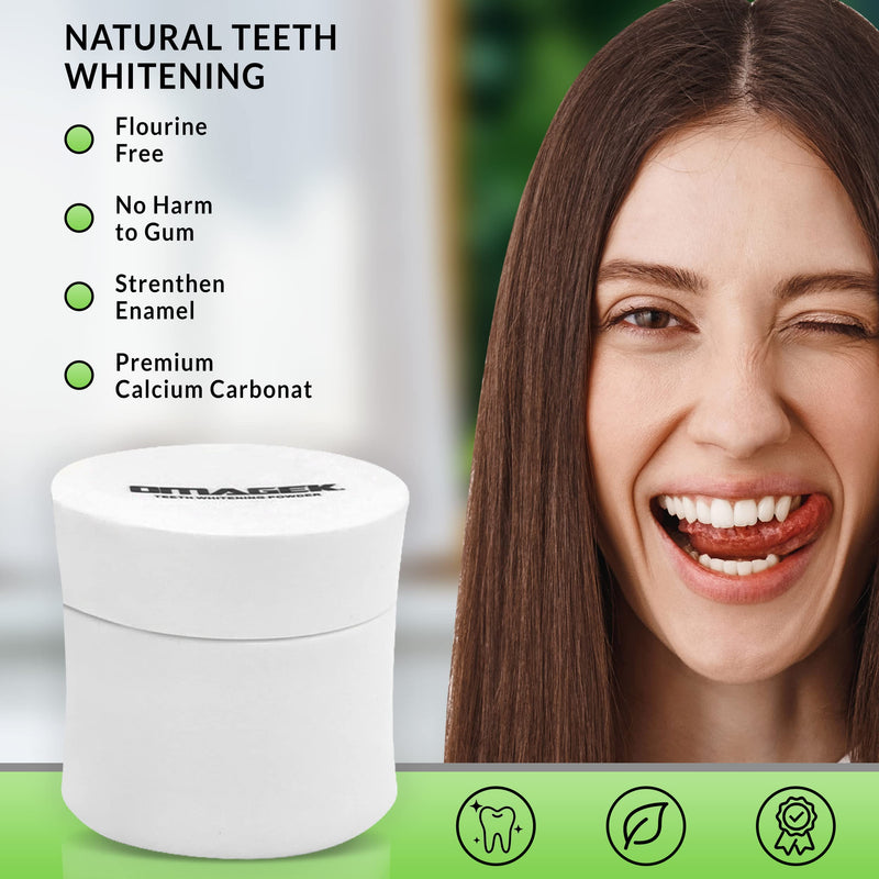 Omagek Teeth Whitening Powder White Teeth Brightening Powder Tooth Whitener Powder Coffee Stains Remover Mint Flavour(30g) - BeesActive Australia