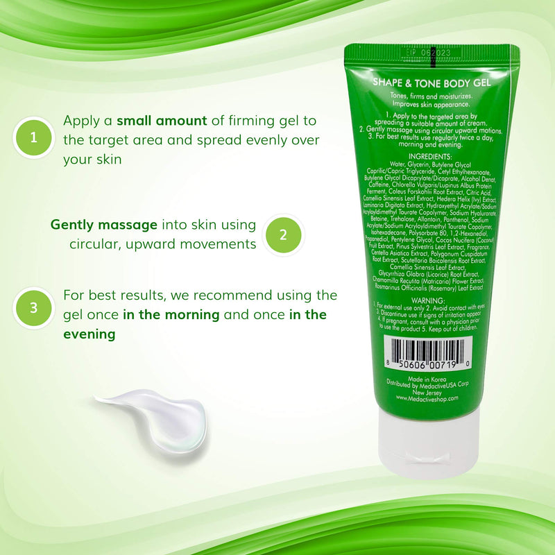Skin Firming and Toning Body Moisturizing Gel Cream by Shape and Tone, 5.07 OZ Product Name - BeesActive Australia