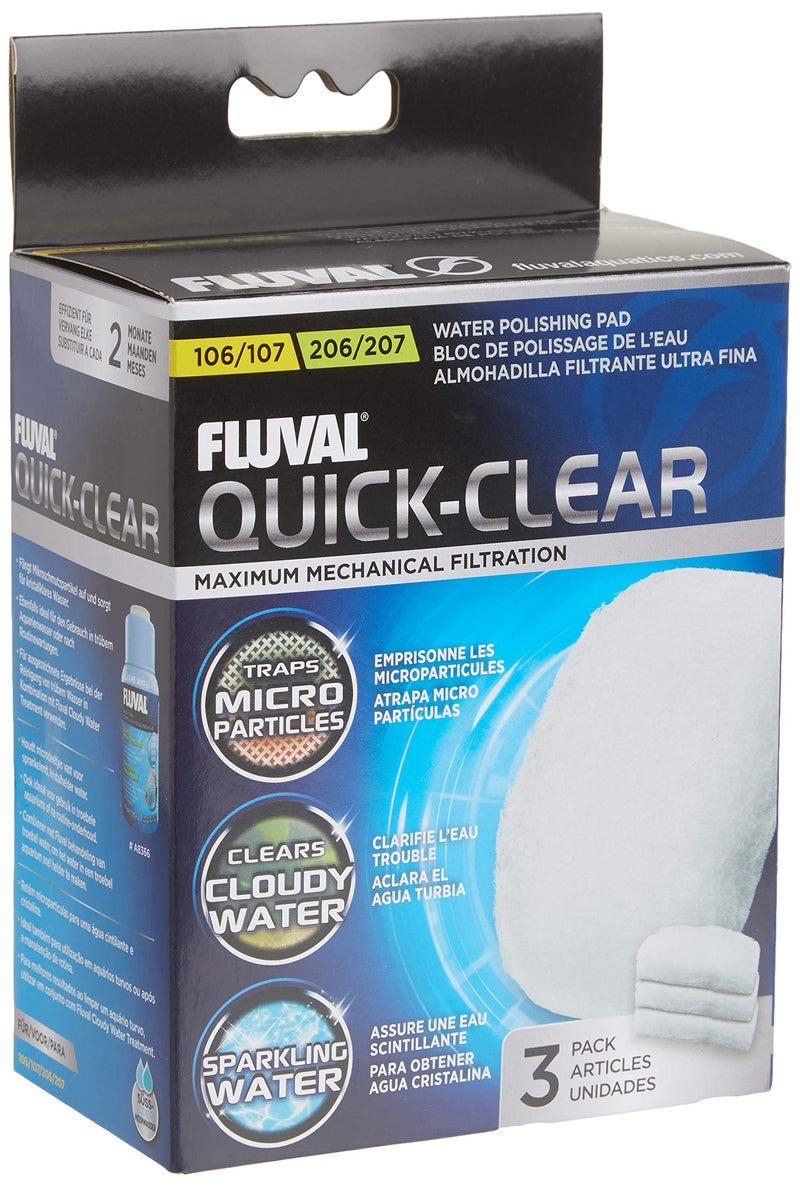 Fluval Quick-Clear Water Polishing Pads, Mechanical Filter Media for Aquariums 107/207 - BeesActive Australia