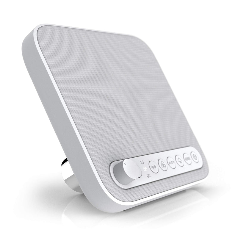Pure Enrichment WAVE Premium Sleep Therapy Sound Machine with USB Charger - Seamless Looping with 6 Soothing All-Natural Sounds, and Auto-Off Timer - Easily Portable for Travel (White) Patented Design - BeesActive Australia