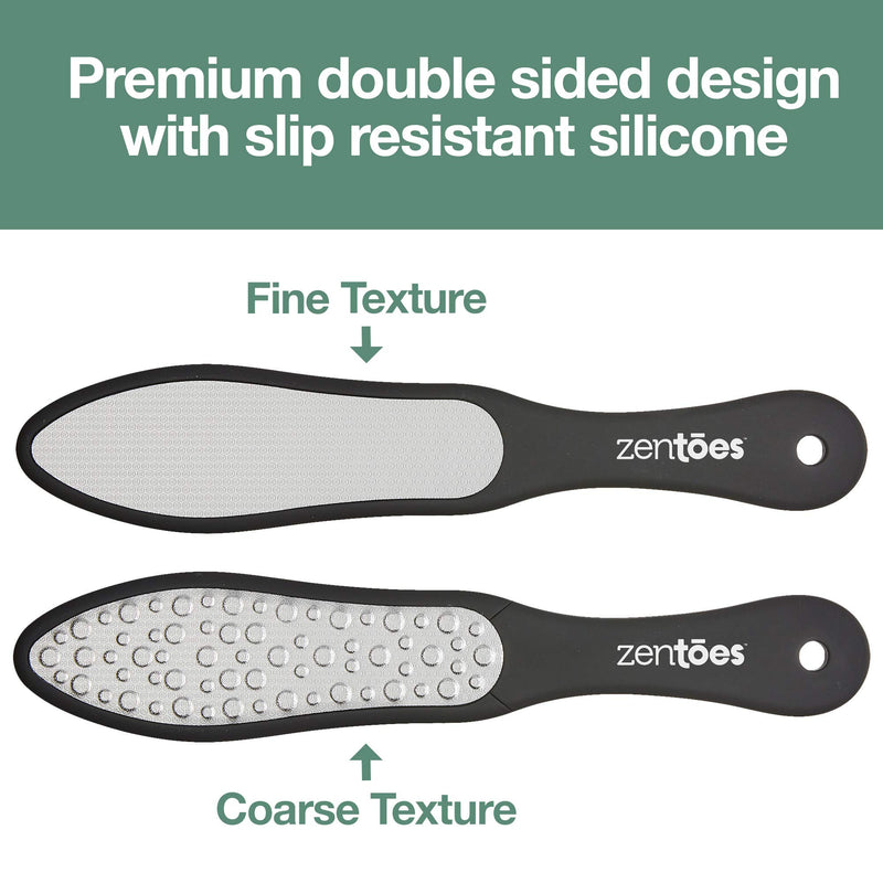 ZenToes Metal Foot File Rasp for Home Pedicure Callus Removal - Double Sided Fine and Coarse - Removes Rough Skin From Feet - BeesActive Australia