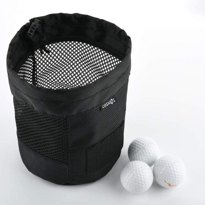 Cosmos Pack of 2 Golf Balls Storage Bag Golf Ball Pouch Drawstring Nylon Mesh Net Pouch Bag for Golf Club Ball Organizer - BeesActive Australia