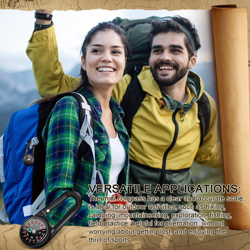 Kanayu 24 Pcs Magnetic Compass Keychain Small Pocket Compass Survival Mini Compass Hiking for Kids Adults Camping Backpacking Accessory - BeesActive Australia