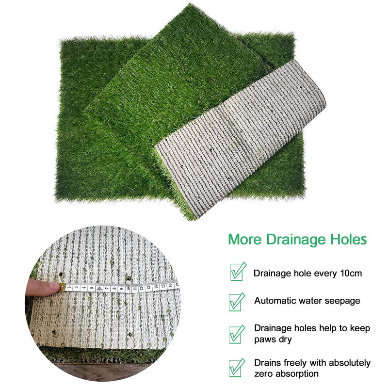 Oiyeefo Artificial Pet Pee Grass Mat for Puppy, Pet Turf Fake Grass Replacement Pad for Dog Potty Training, Indoor and Outdoor - 2 Packs (18" x 23") - BeesActive Australia