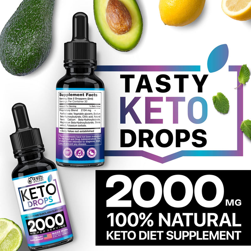 Keto Diet Drops with BHB Exogenous Ketones - Made in USA - Fat Burner & Appetite Suppressant - Natural Keto Liquid - Keto Weight Loss - BeesActive Australia