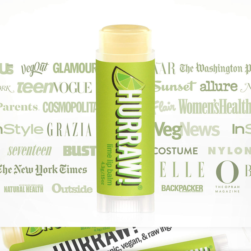 Hurraw! Lime Lip Balm, 3 Pack: Organic, Certified Vegan, Cruelty and Gluten Free. Non-GMO, 100% Natural Ingredients. Bee, Shea, Soy and Palm Free. Made in USA - BeesActive Australia