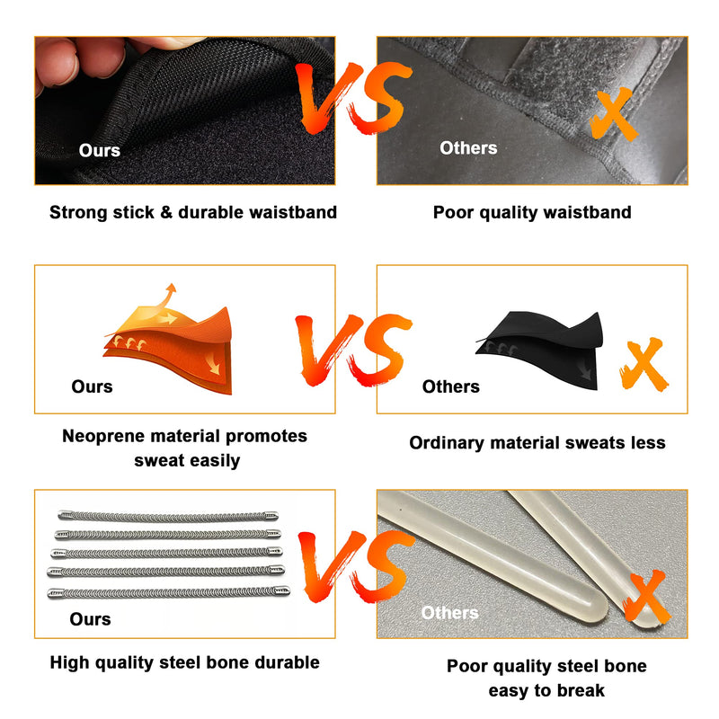 Eleady Waist Trainer Trimmer Belt for Women Corset Slimming Body Shaper Cincher Sauna Sweat Band Workout Sport Girdles Black Small - BeesActive Australia