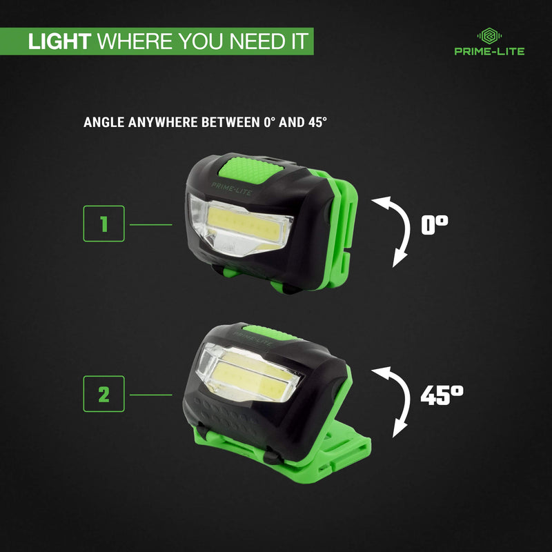 Prime-Lite 2 Pack LED Headlamp Flashlight with Batteries - Headlamps for Adults - Head Flashlight for Kids - Head Lamp for Emergencies - Head Lamps Outdoor Used for Camping, Running, Gifts, Hiking - BeesActive Australia