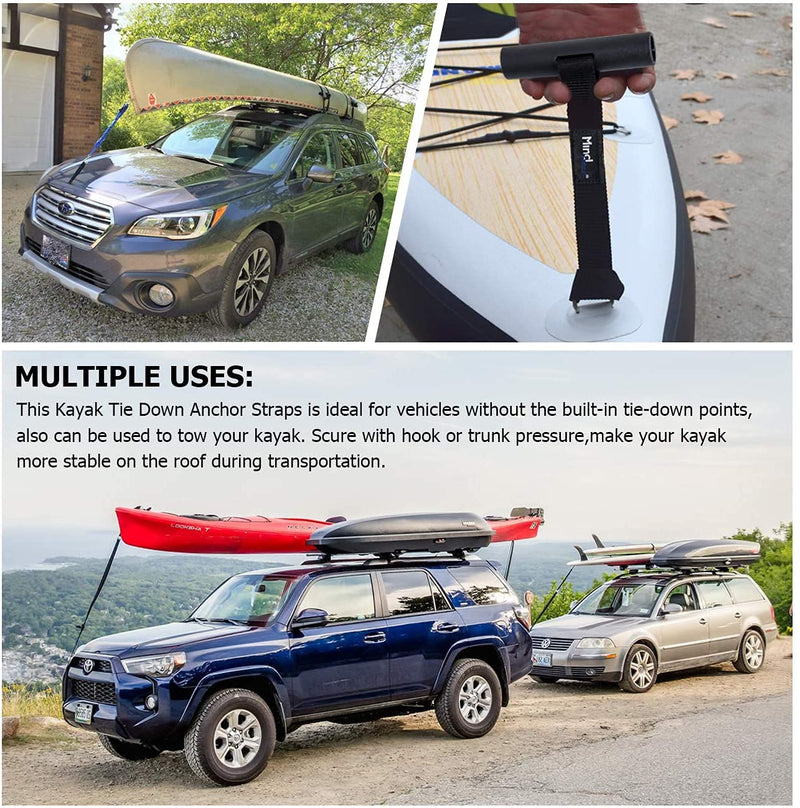 Quick Hood Loops, Mind and Action Kayak Tie Down Anchor Straps, Canon Transport Accessories for Car Hoods and Trunks (2 Pack) - BeesActive Australia