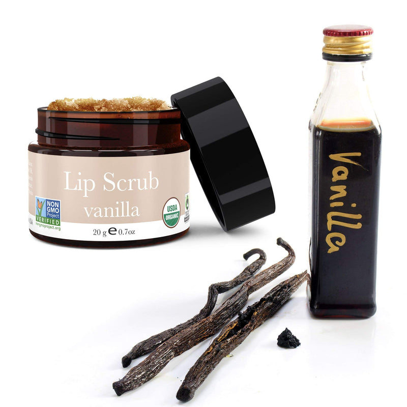 Organic Lip Scrub - Vanilla Sugar Scrub, Lip Scrubs Exfoliator & Moisturizer, Lip Care Exfoliating Scrub and Lip Moisturizer for Chapped Lips, Lip Repair for Soft Lips, Best Gift or Stocking Stuffer… 1 pack - BeesActive Australia