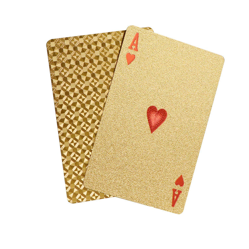 ACELION Waterproof Playing Cards, Plastic Playing Cards, Deck of Cards (Gold Diamond Cards) Gold Diamond Cards - BeesActive Australia