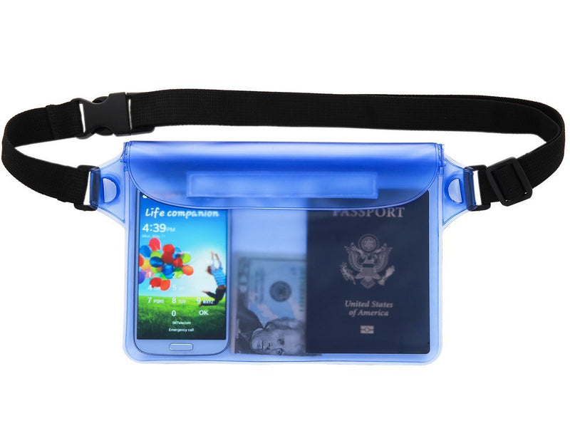 [AUSTRALIA] - Waterproof Pouch Dry Bag Fanny Pack Adjustable Waist Strap (2 Pack) Keep Your Phone and Valuables Safe and Dry Perfect for camping Boating Swimming Snorkeling Surfing Kayaking Fishing Beach Diving 