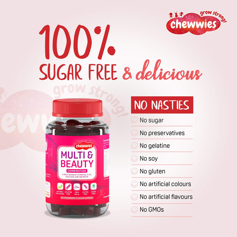 Women’s Multivitamin & Mineral – Vegan Chewable Gummies - Formulated for Women - 1-Month Supply by Chewwies Vitamins - BeesActive Australia