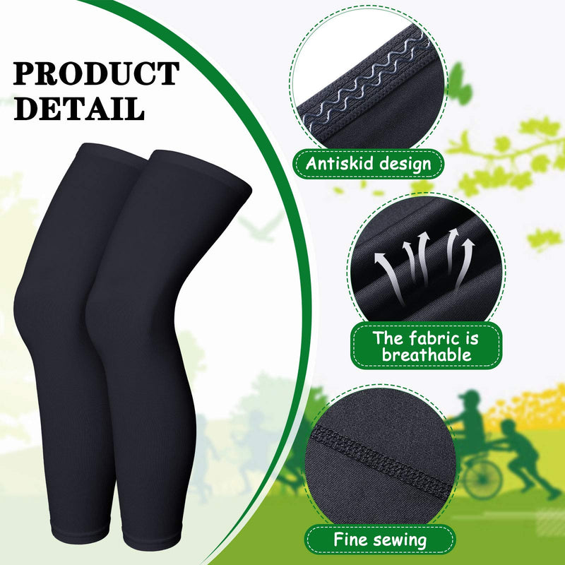 Skylety Compression Leg Sleeve Full Length Leg Sleeves Sports Cycling Leg Sleeves for Men Women, Running, Basketball Black and White Medium - BeesActive Australia