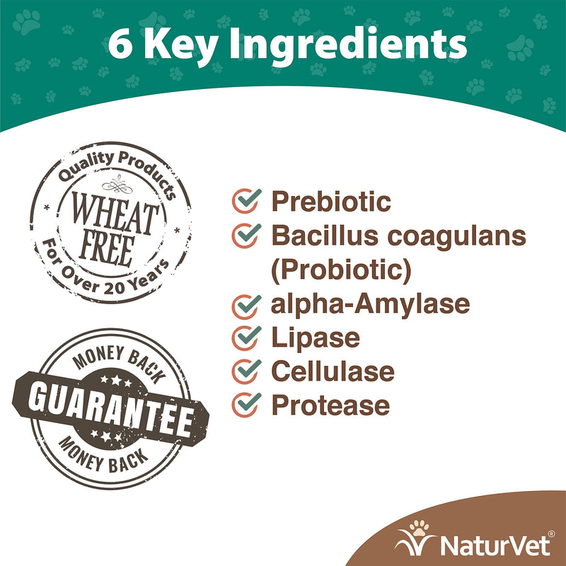 NaturVet – Digestive Enzymes for Dogs - Plus Prebiotics & Probiotics | Helps Support Diet Change & A Healthy Digestive Tract | for Dogs & Cats 120 Soft Chews - BeesActive Australia