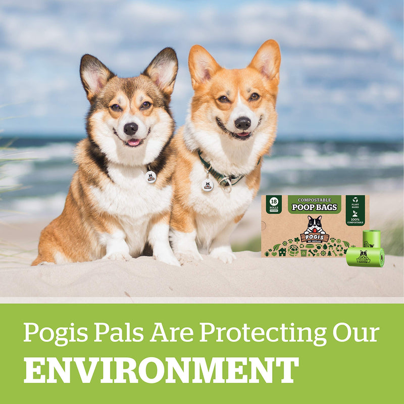 Pogi's Poop n' Wipe Travel Pack - 270 Compostable Dog Poop Bags and 120 Green Tea Leaf Scented Grooming Wipes in Travel Packs Bundle - BeesActive Australia