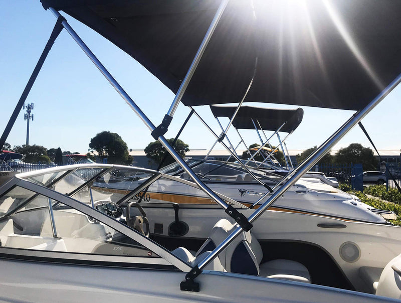 [AUSTRALIA] - Mxeol Boat Top Fittings Hardware Combo Black Nylon Bimini Caps Jaw Slides Deck Hinges Pad Eye w/Screws 22 PCS (Black, 7/8 inch) 